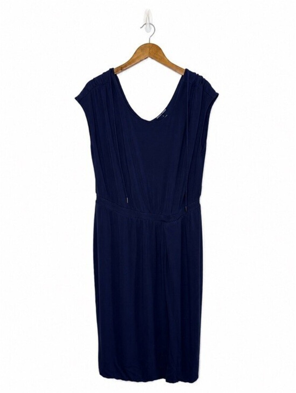 Universal Standard Navy Blue Elastic Waist Jersey Midi Dress Women's Small